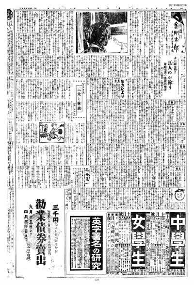 歷史上的今天 臺南新報1921年09月18日日刊第四版 縮圖