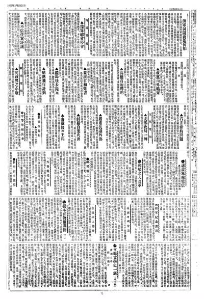 歷史上的今天 臺南新報1922年03月10日日刊第五版 縮圖