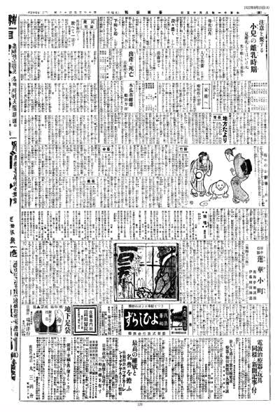 歷史上的今天 臺南新報1922年08月15日日刊第四版 縮圖